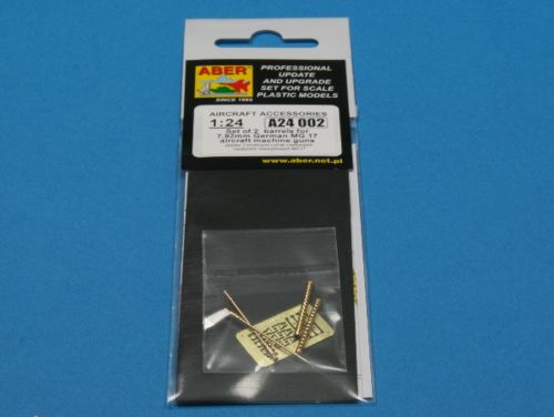 Aber A24002 1:24 Set of 2 Barrels for German 7,92mm MG.17 Aircraft Machine Guns