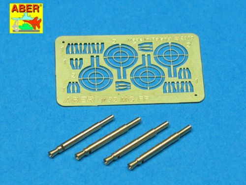 Aber A32008 1:32 Set of 4 German Barrels for Oerlikon 20mm Aircraft Machine Guns MG FF with Sights & Etched Parts