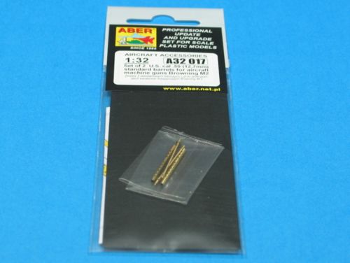 Aber A32017 1:32 Set of 2 U.S. cal.50 (12,7mm) Standard Barrels for Ai ...