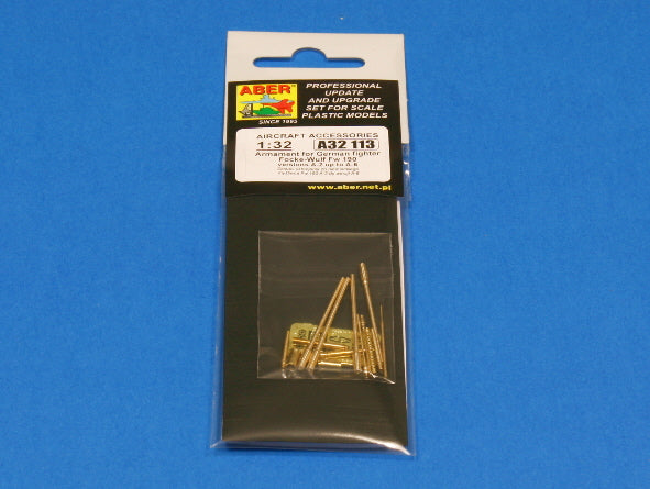 Aber A32113 1:32 Armament for German Fighter Focke-Wulf Fw-190A-2/3/4/5/U7 /Fw-190A-8