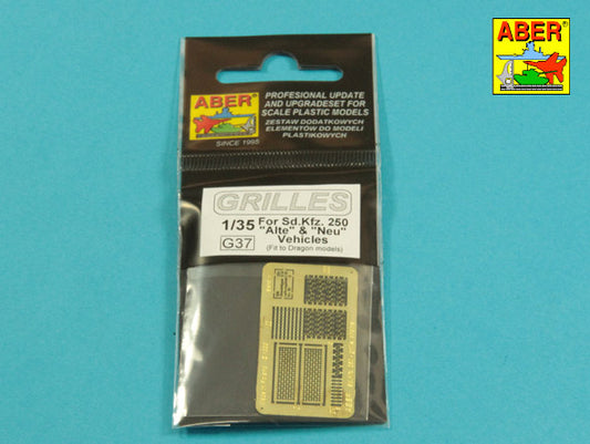 Aber 35G37 1:35 Grilles for Sd.Kfz.250 'Alte' & 'Nue'