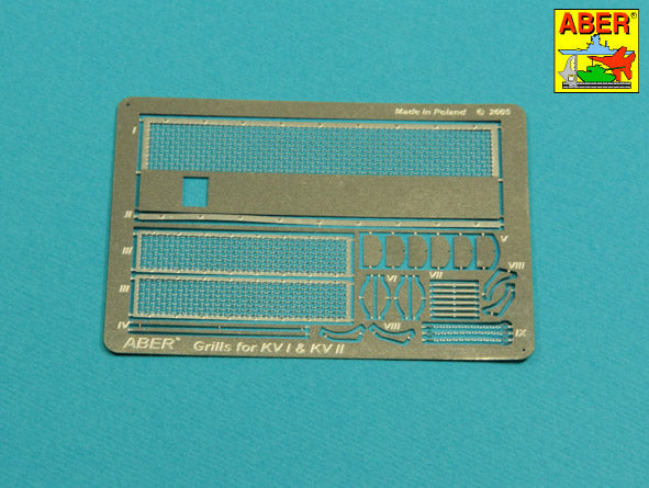 Aber 35G39 1:35 Grilles for Soviet KV-I & KV-II