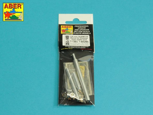 Aber 35L149 1:35 125mm 2A46M-5/6 Barrel for Russian Tank T-72B3; T-90S/MS