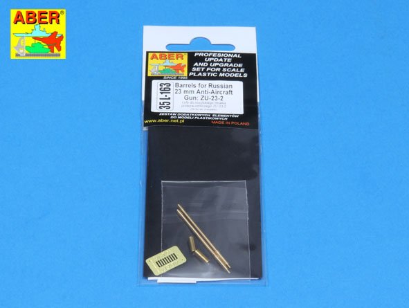 Aber 35L163 1:35 Barrels for Russian 23mm Anti-Aircraft Gun: ZU-23-2 Soviet Light AA Gun Set