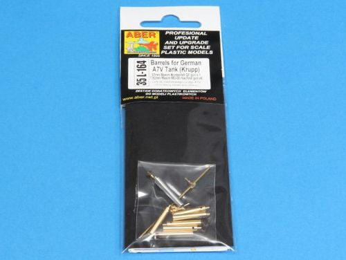 Aber 35L164 1:35 Barrels for WWI German A7V Tank (Krupp)
