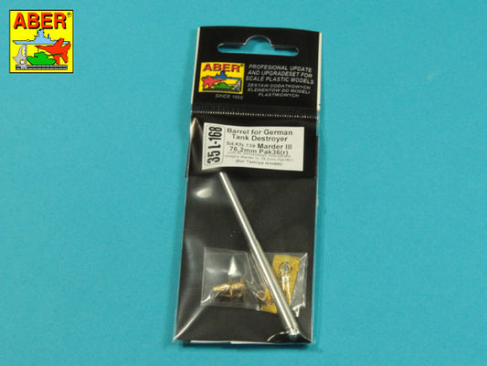 Aber 35L168 1:35 Barrel 76,2mm Pak 36(r) for German Tank Destroyer Marder III (Sd.Kfz.139)