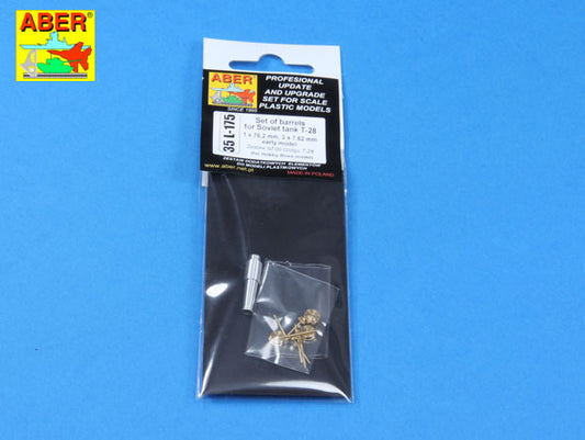 Aber 35L175 1:35 Set of Barrels for Soviet Tank T-28 (Early Model)