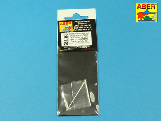 Aber 35L180 1:35 25mm M242 Bushmaster Early Chain Gun Barrel & 7,62mm M240 Machine Gun Barrel used on Early M2/M3 Bradley or LAV-25 Piranha