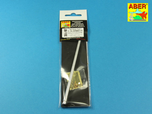 Aber 35L187 1:35 Armament for Soviet Main Battle Tank T-14 Armata Barrel for 125mm 2A82-1M Cannon & Barrel for 12,7mm Kord AA MG
