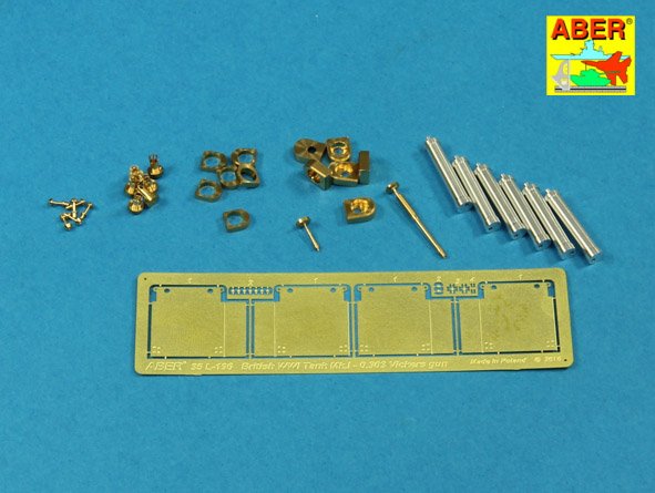 Aber 35L196 1:35 Barrels for British Mk.I Female Tank or 0.303 Vickers Gun x 4 8mm Hotchkiss m.1909 x 1