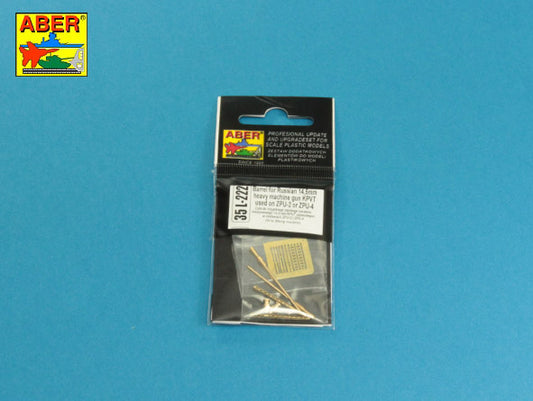 Aber 35L222 1:35 Soviet Light AA Gun Set of 2 Barrels. Russian 14,5mm Machine Guns KPVT used on ZPU-2 or ZPU-4 (needs 2 of this set)