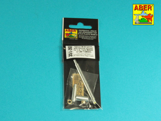 Aber 35L283 1:35 105mm M-68 Barrel with Thermal Shroud for U.S. M48A5 or CM-11 (M48H) Tank