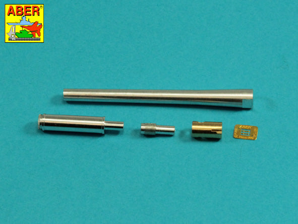 Aber 35L284 1:35 90mm M-36 Tank Barrel Cylindrical Muzzle Brake without Mantlet Cover for U.S. M47 Patton