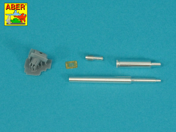 Aber 35L287 1:35 90mm M-36 tank barrel T-shaped Muzzle Brake with mantlet cover for U.S. M47 and M48A1 Patton