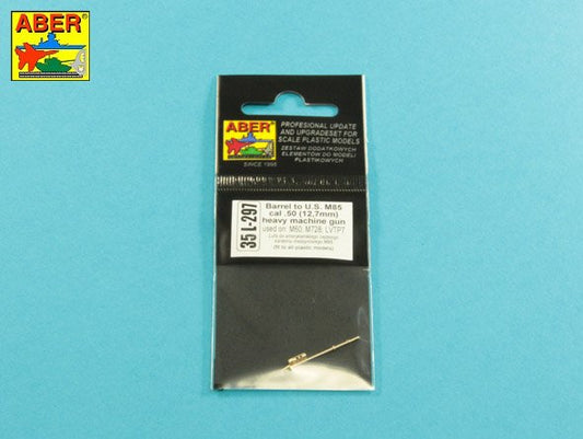 Aber 35L297 1:35 Barrel for U.S. M85 cal .50 Heavy Machine Gun used on M60 Paton, M728, LVTP7