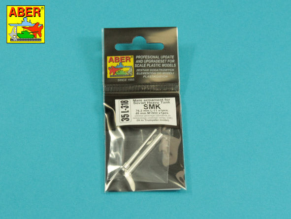 Aber 35L318 1:35 Main Armament for Soviet SMK Heavy Tank 1x76,2mm L-11, 1x45mm M1932