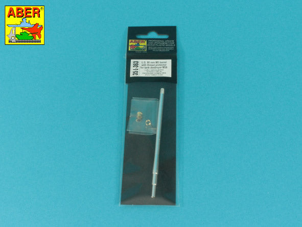 Aber 35L363 1:35 90mm M3 barrel with thread protector for tank destroyer M36