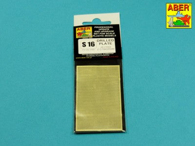 Aber 35S16 1:35 Fine Mesh Drilled Plate 0,9 mm