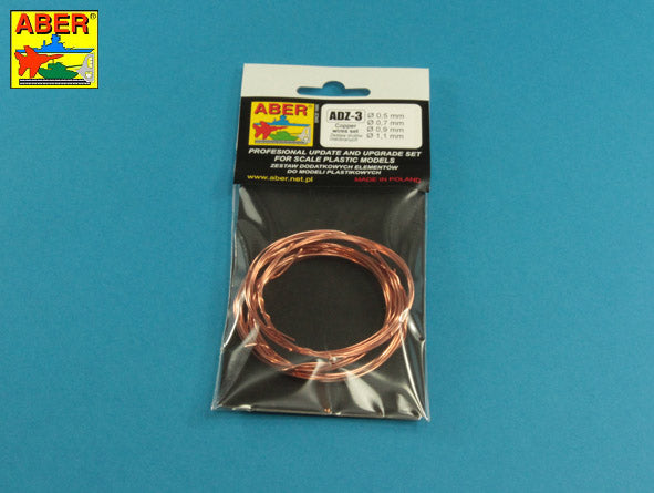 Aber ADZ-3 1:35 Wires Set (Diameter 0,5; 0,7; 0,9; 1,1mm, Length 1m each)