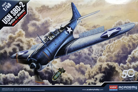 Academy 12335 1:48 Douglas SBD-2 Dauntless Battle of Midway (ex Accurate Miniatures, Eduard and Italeri)