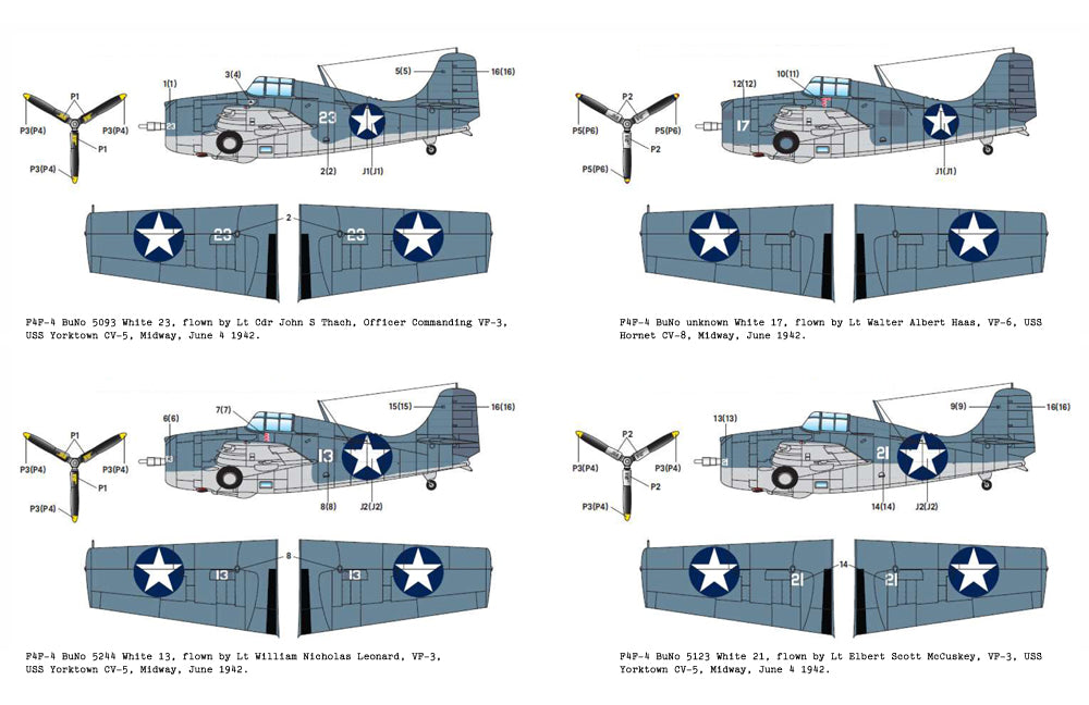 Academy 12355 1:48 Grumman 'F4F-4 Wildcat 'Battle of Midway' New Tooling In 2024