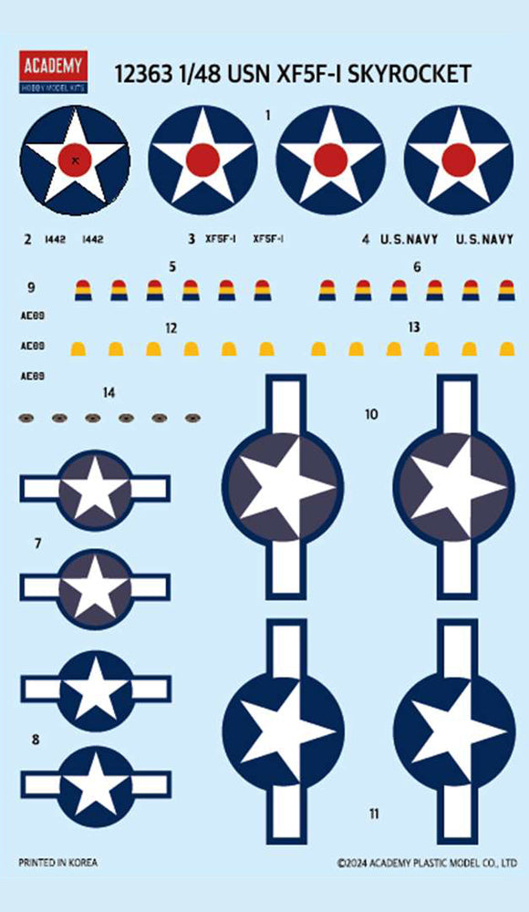 Academy 12363 1:48 Grumman XF5F-1 Skyrocket