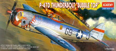 Academy 12491 1:72 Republic P-47D Thunderbolt 'Bubbletop'