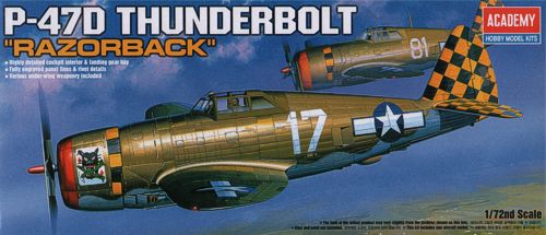 Academy 12492 1:72 Republic P-47D Thunderbolt 'Razorback'