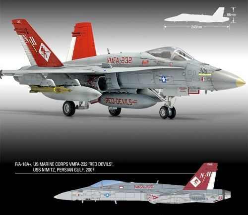 Academy 12520 1:72 McDonnell-Douglas F/A-18+ Hornet VMFA-232 'Red Devils' Limited Edition