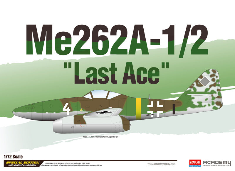 Academy 12542 1:72 Messerschmitt Me-262A-1/2 'Last Ace'