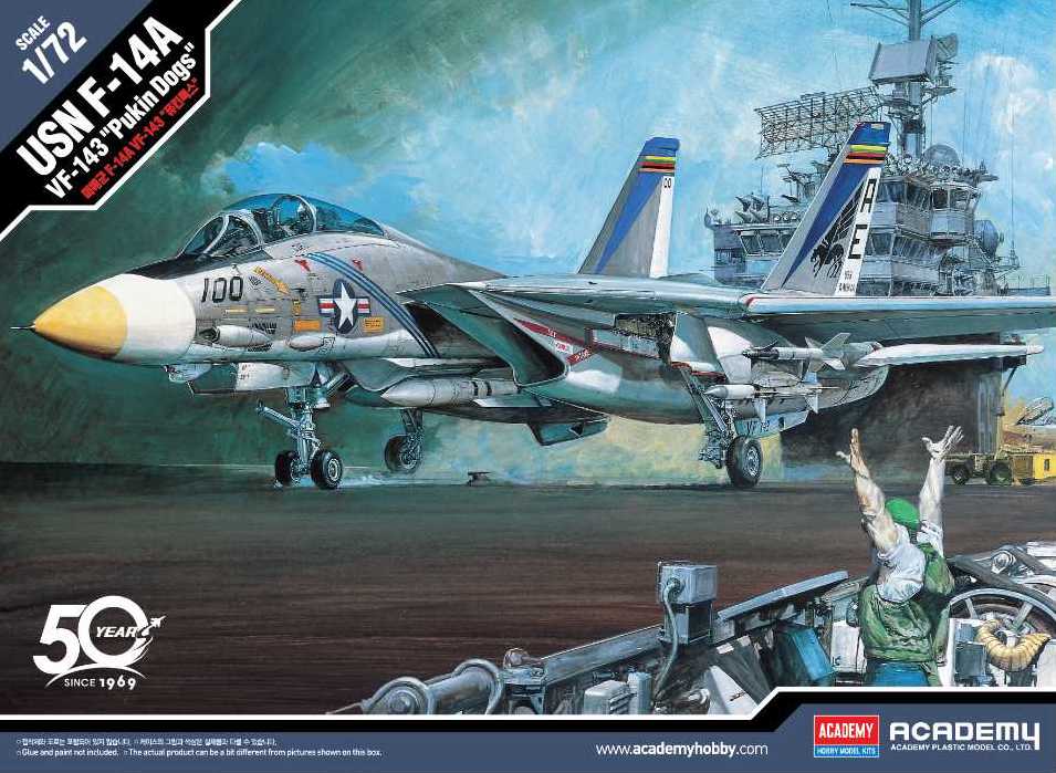 Academy 12563 1:72 Grumman F-14A Tomcat VF-143 Pukin' Dogs New Tooling