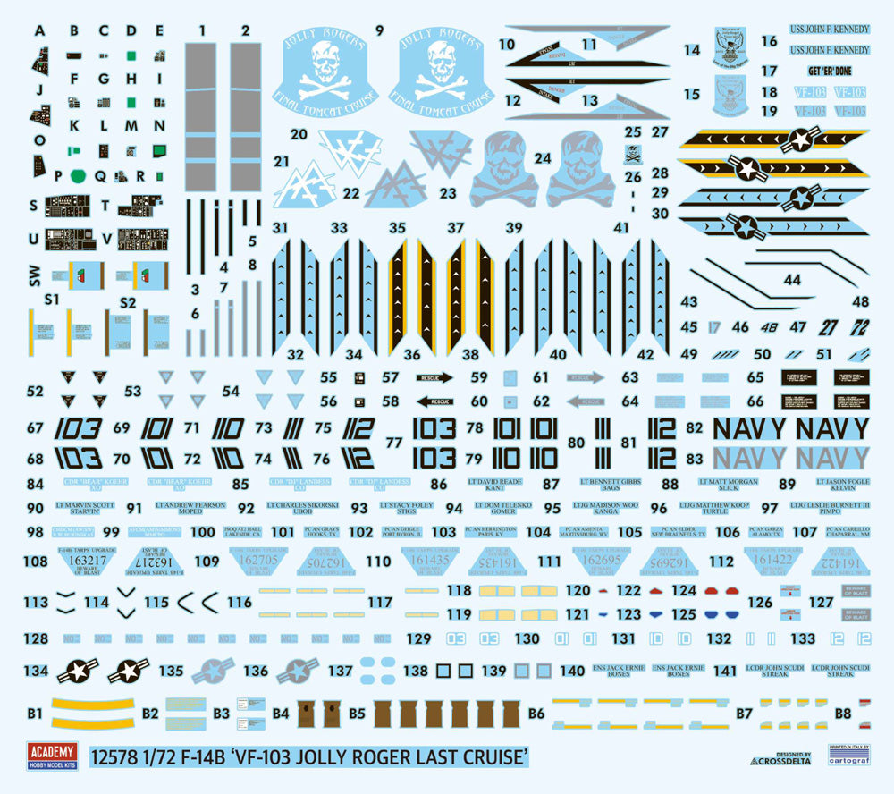 Academy 12578 1:72 F-14B "VF-103 Jolly Rogers Last Cruise"