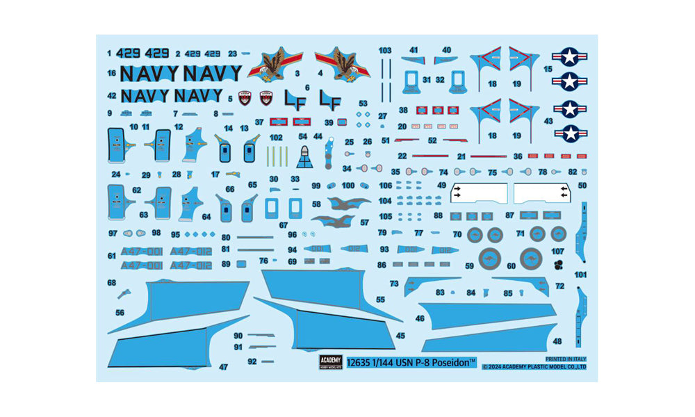 Academy 12635 1:144 Boeing P-8A Poseidon Maritime Patrol Aircraft.