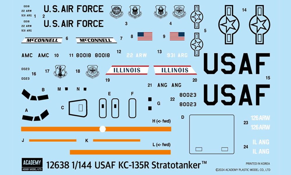 Academy 12638 1:144 KC-135R Stratotanker