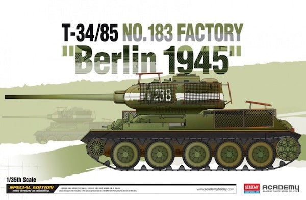 Academy 13295 1:35 Soviet T-34/85 183 Factory 'Berlin 1945' New Tooling