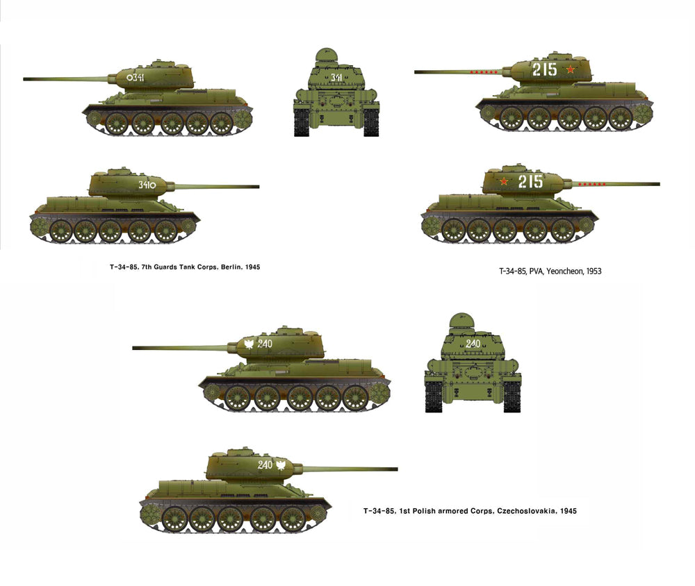 Academy 13421 1:72 T-34/85 WWII Medium Tank