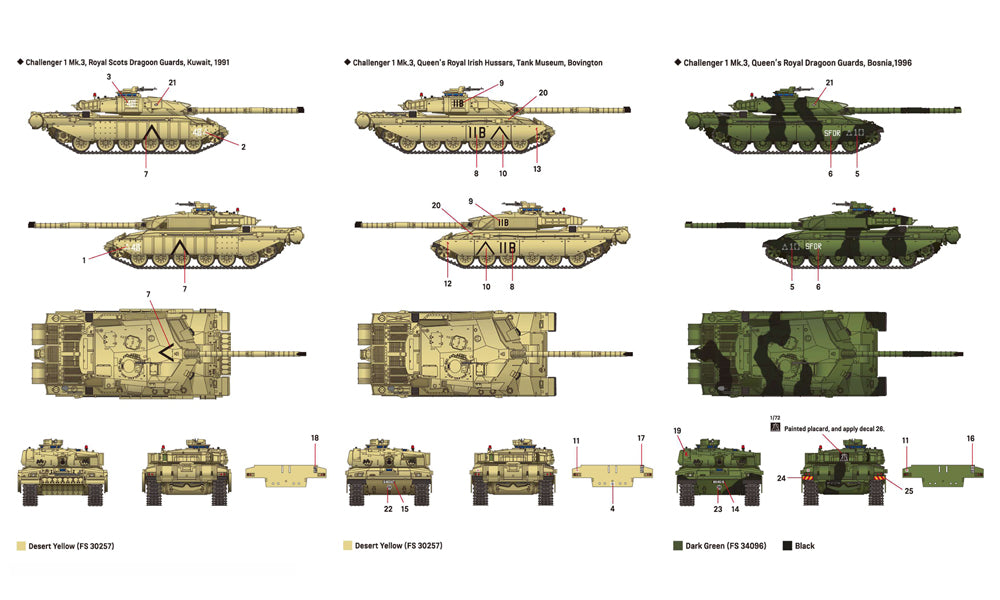 Academy 13426 1:72 Challenger 1 Mk 3