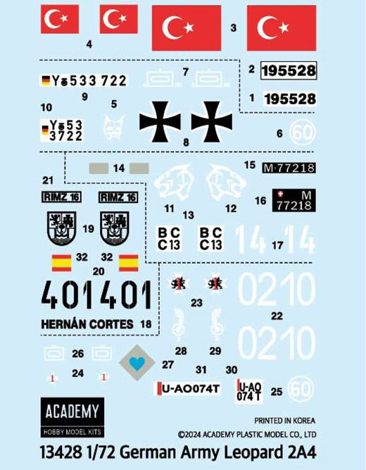 Academy 13428 1:72 German Army Leopard 2A4