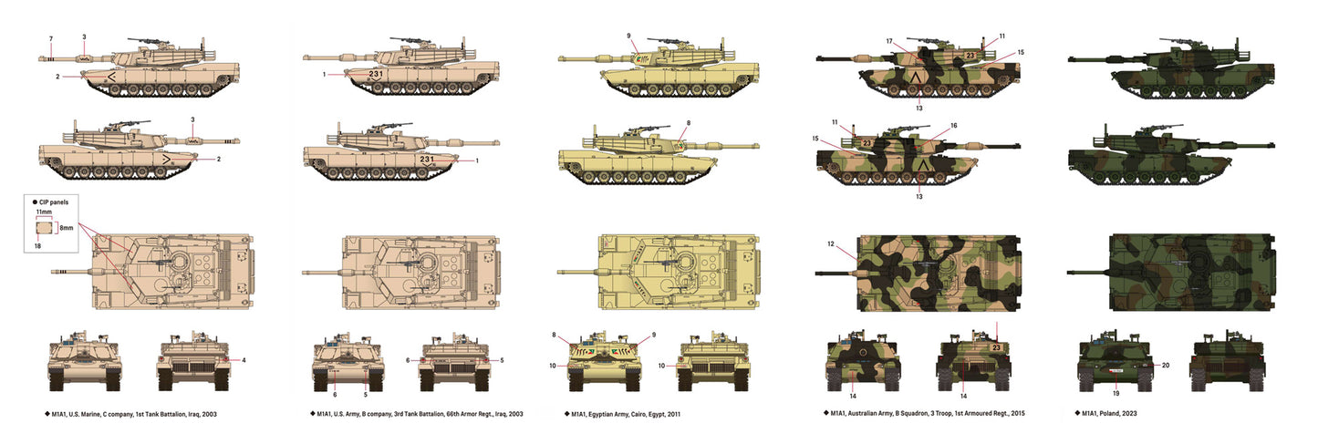 Academy 13430 1:72 M1A1 Abrams