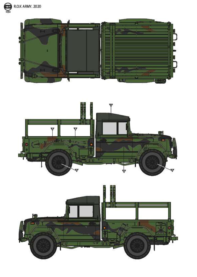 Academy 13551 1:35 ROK Army K311A1 1Â¼ ton utility truck, 1998 to date