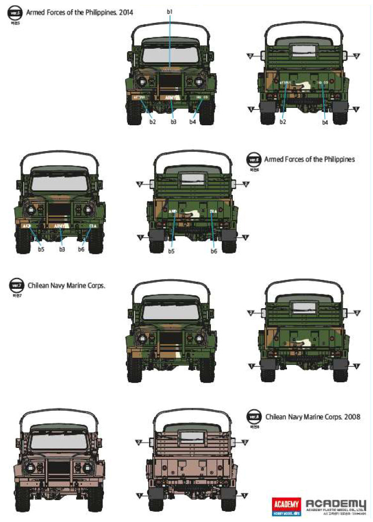 Academy 13551 1:35 ROK Army K311A1 1Â¼ ton utility truck, 1998 to date