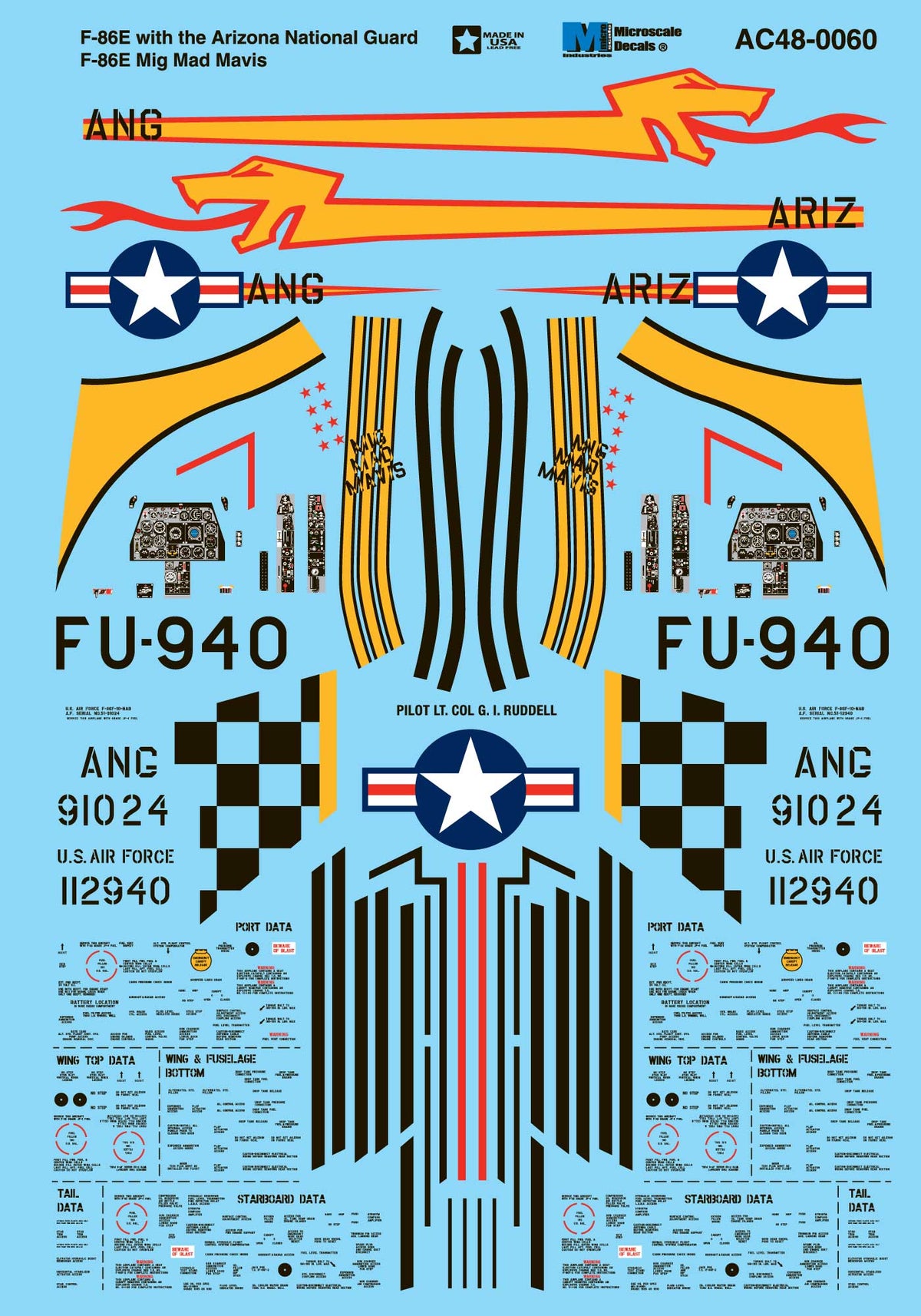 Microscale AC480060 1:48 F-86E Sabre