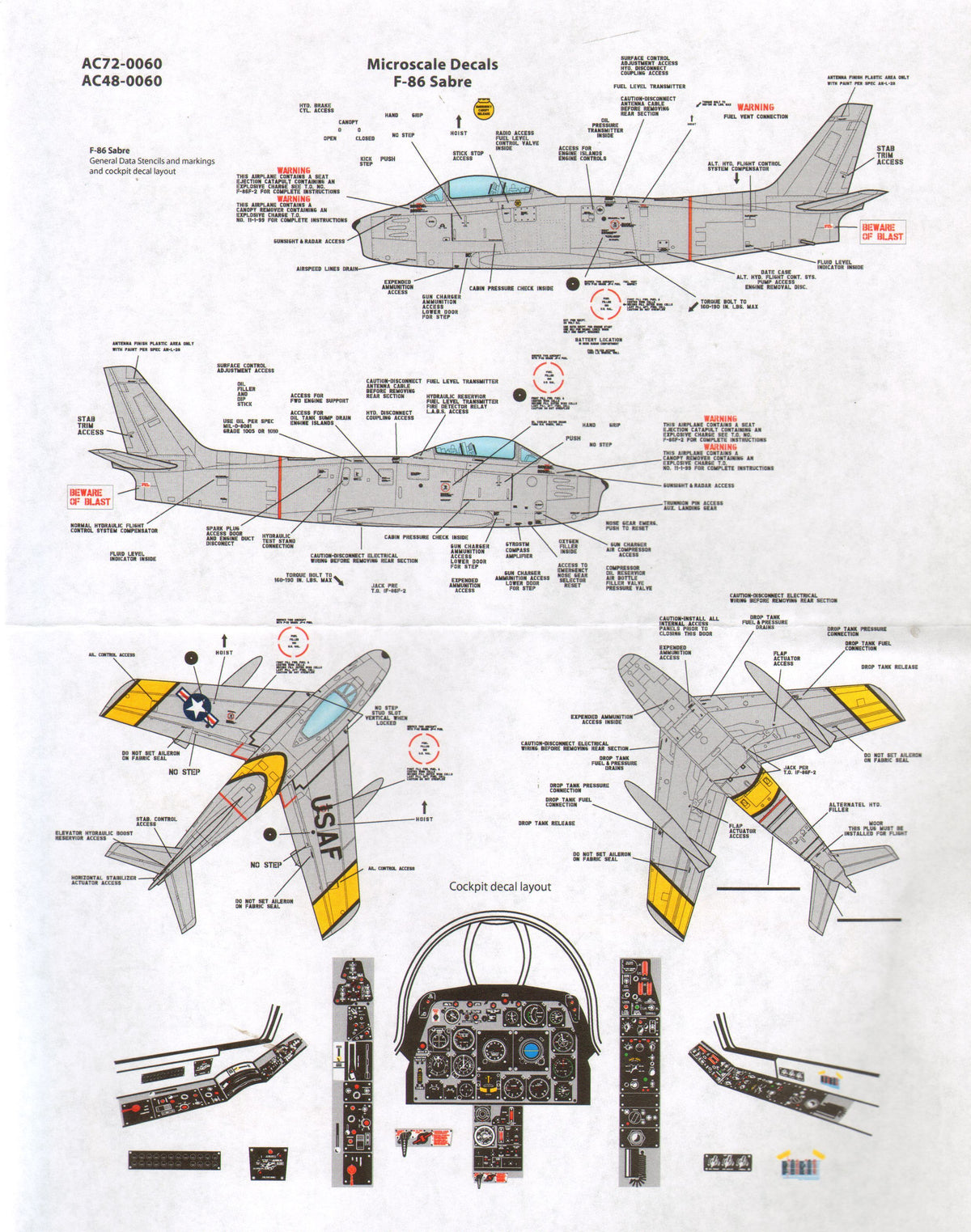 Microscale AC480060 1:48 F-86E Sabre