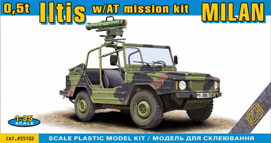 Ace 35102 1:35 Volkswagen Iltis 0.5t light truck w/AT Milan missile system