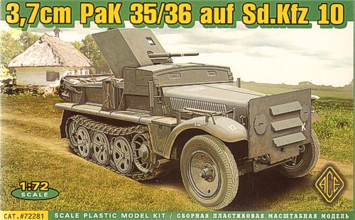 Ace 72281 1:72 37mm PaK-35/36 auf Sd.Kfz.10