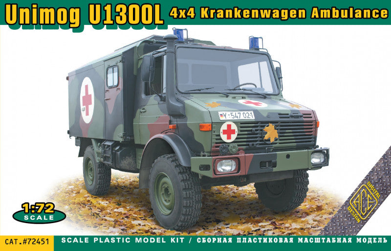 Ace 72451 1:72 Unimog U1300L 4x4 (Krankenwagen/Ambulance)