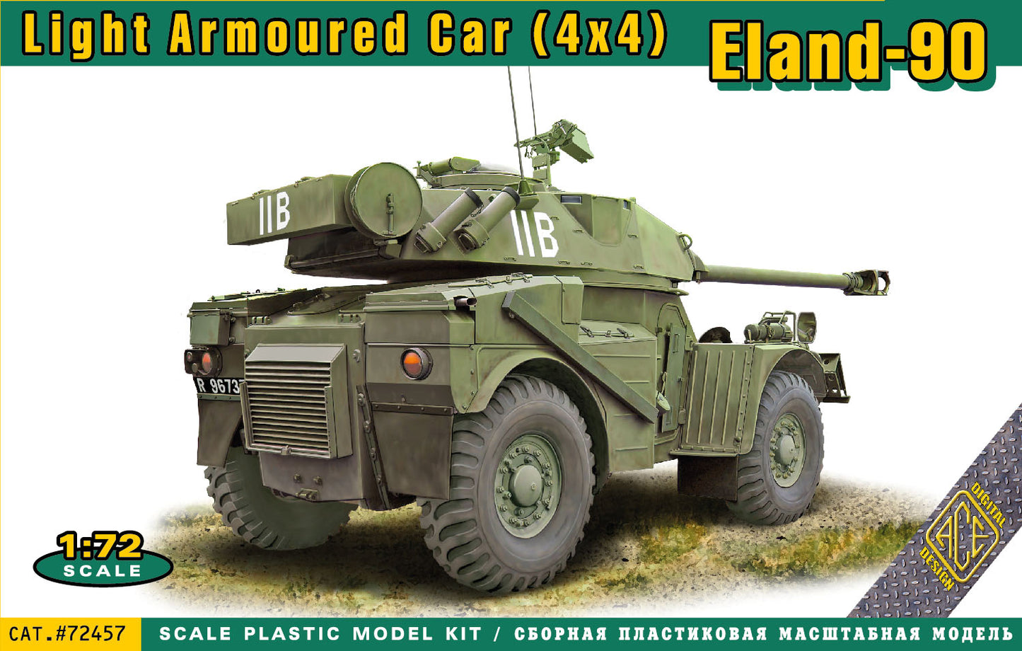 Ace 72457 1:72 Eland-90 Light Armoured Car (4x4)