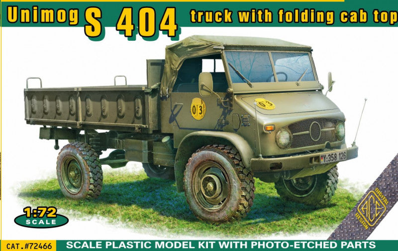 Ace 72466 1:72 Unimog S 404 truck with folding cab top