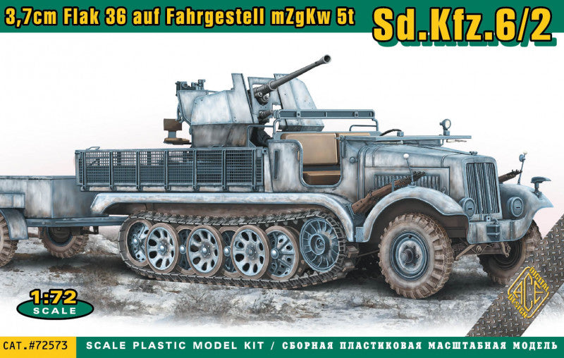 Ace 72573 1:72 Sd.Kfz.6/2 3.7cm Flak 36 on Chassis mZgKw 5t