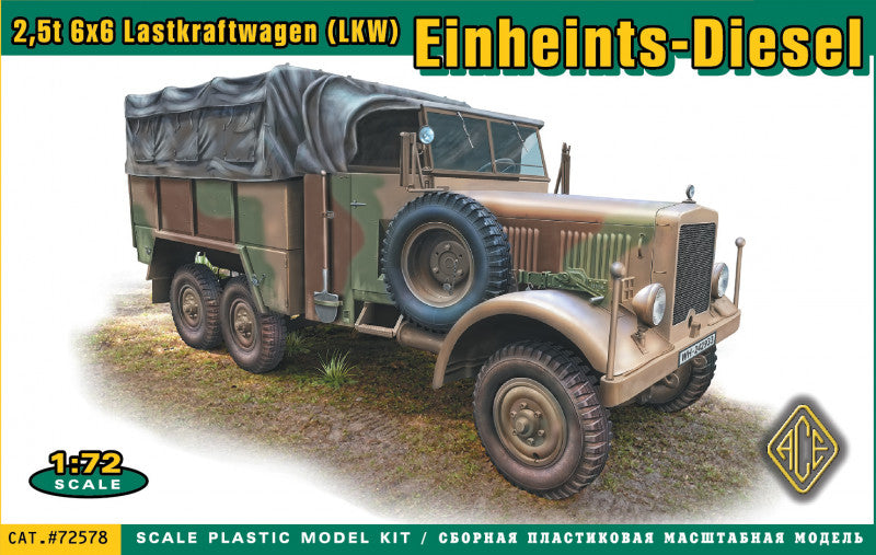 Ace 72578 1:72 Einheints-Diesel Pritschenwagen (2,5t 6x6 LKW)